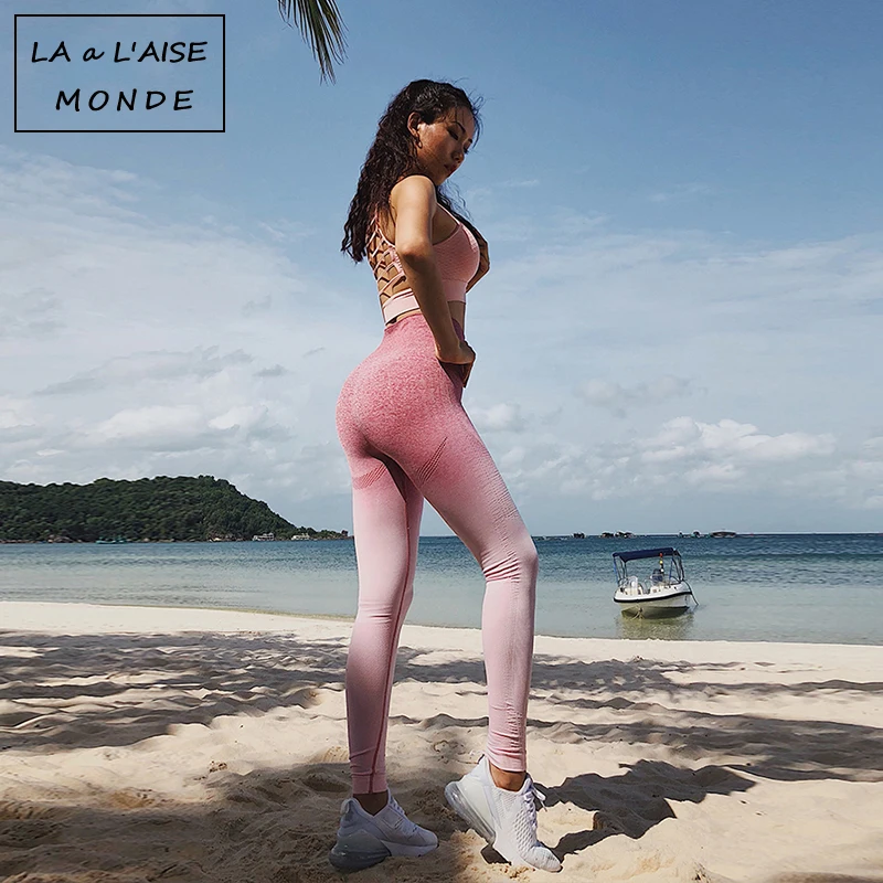 Lucylizz женские штаны для фитнеса и йоги контроля живота Бесшовные Спортивные