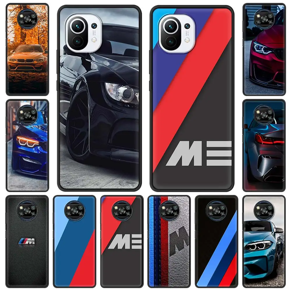 blue red sport car line b bmw boy phone case for xiaomi mi poco x3 nfc m3 pro note 10 lite 11 10t pro 5g 9t soft silicone cover free global shipping