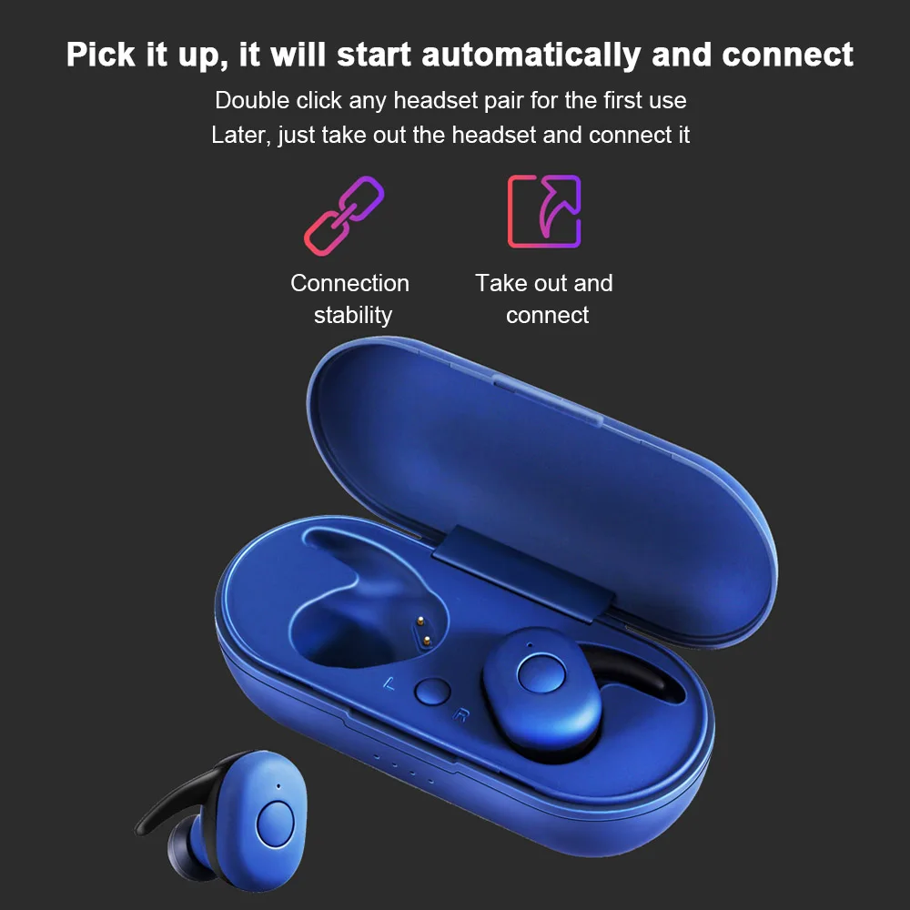 Новейшие Мини TWS беспроводные наушники Bluetooth стерео спортивные Смарт BT5.0 IPX7