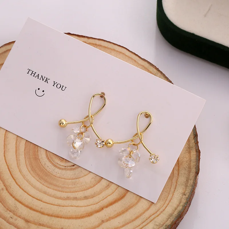 

Baroque Simple Transparent Crystal Cross Drop Earrings For Women Trendy Simple Geometric Earings Jewelry Gift