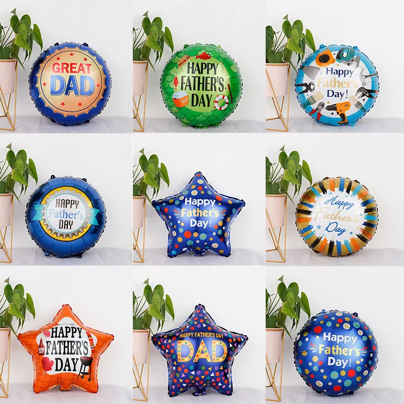 

10pcs balloons Spanish Happy Father's Day Helium Globos Feliz Dia Super Papa Foil Balloon father mother Party Decoration Globos
