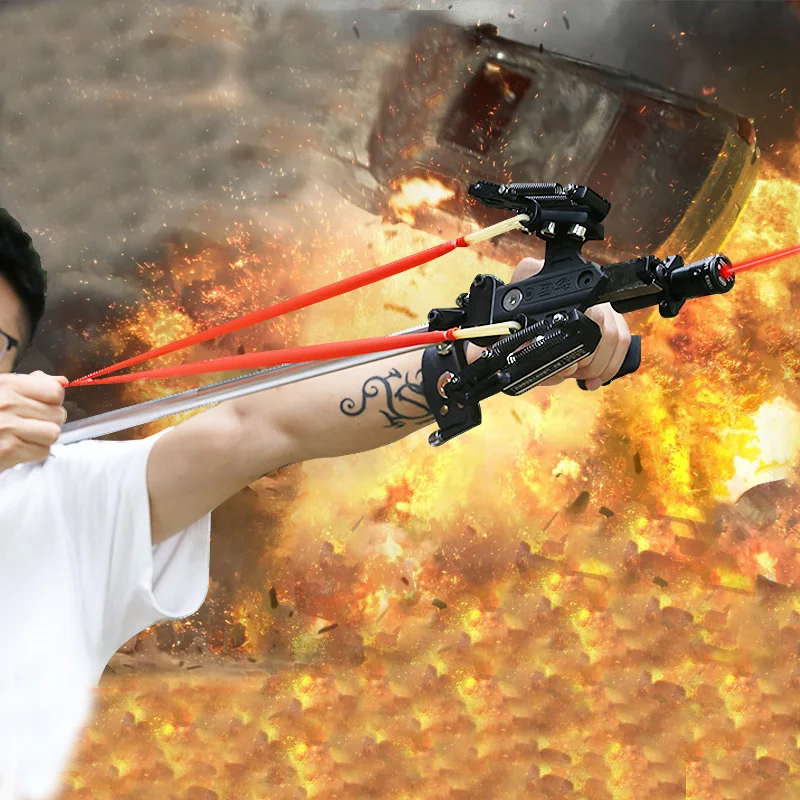 

2020 hot sale laser shooting slingshot G8 hunting slingshot and arrow clip laser slingshot accessories outdoor hunting fishing