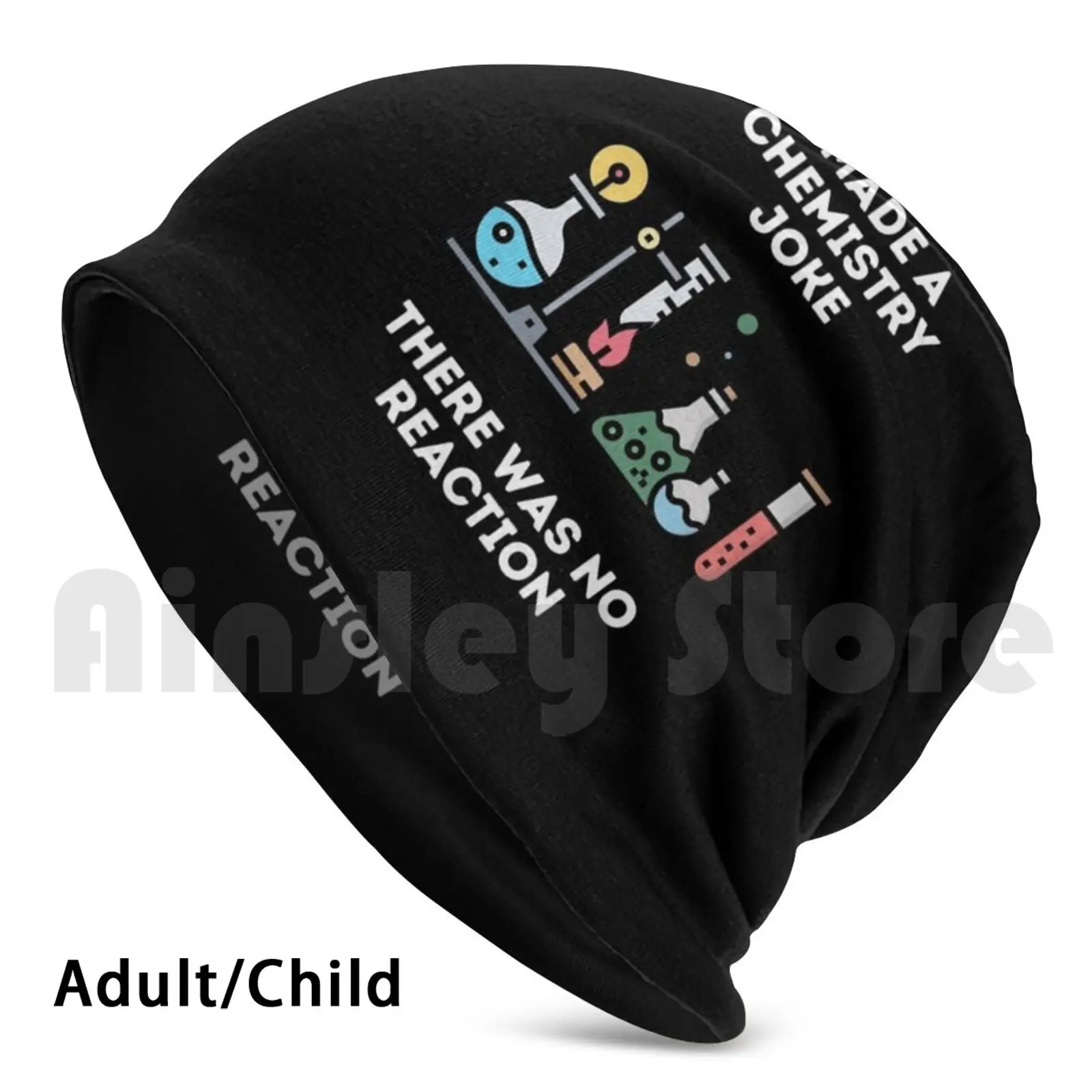 

Chemistry Joke 2 Beanie Hedging Cap DIY Print Cushion Alexinho2021 Cool Awesome Funny Joke Cool Text Funny Text