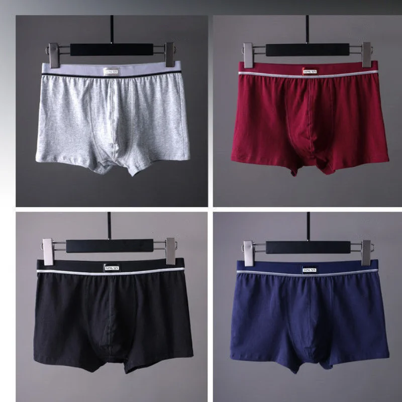 

100% cotton Big size underpants men's Boxers plus size large size shorts breathable cotton underwear 6XL 7XL 8XL150KG 4pcs/lot