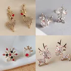 Рождественские украшения, рождественские серьги, рождественские подарки для женщин, Милый лось, олень, елка, серьги, рождественские украшения, 2022