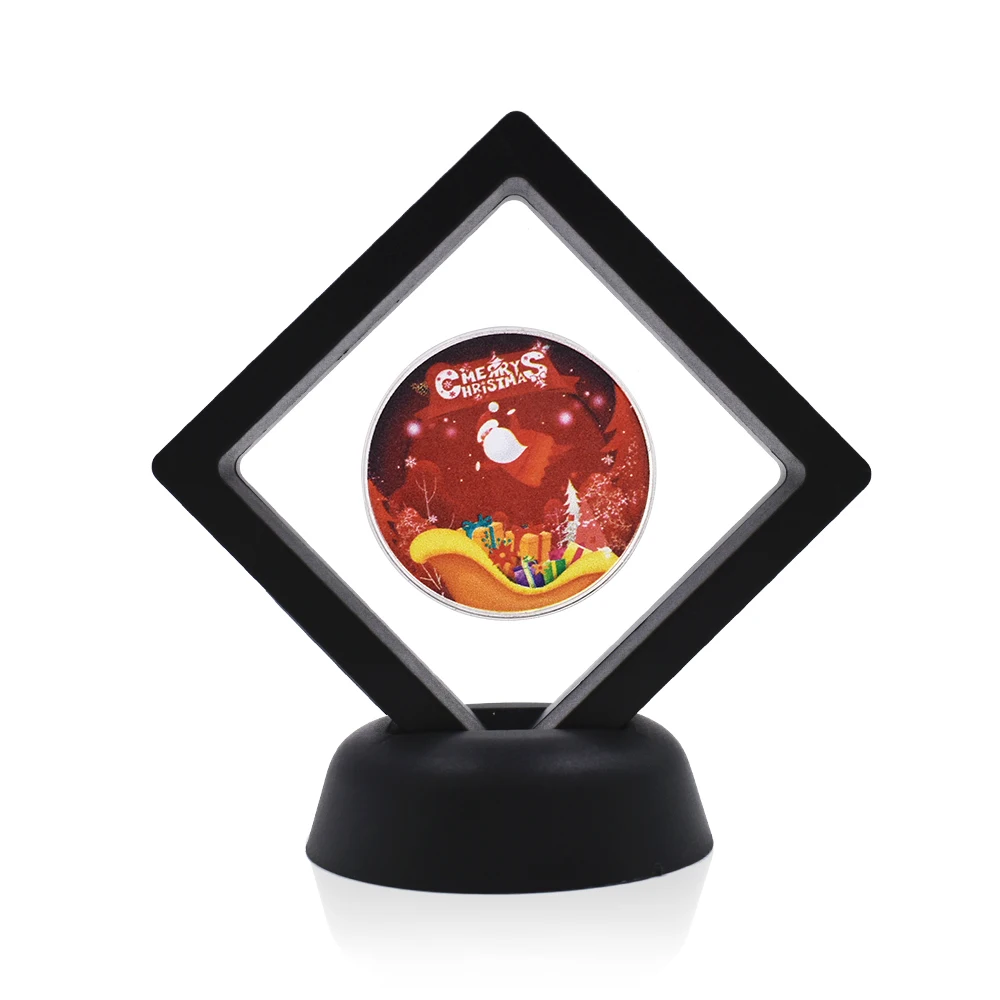 Подарки на новый год коллекционные монеты Рождество Посеребренная монета вызов