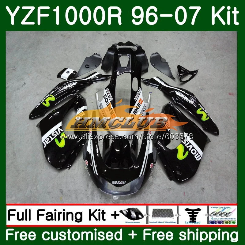 

Kit For YAMAHA YZF1000R Thunderace 1996 2007 Movistar Black 61CL.24 YZF-1000R YZF 1000R 96 97 98 99 00 01 02 03 04 05 06 07 Fairing