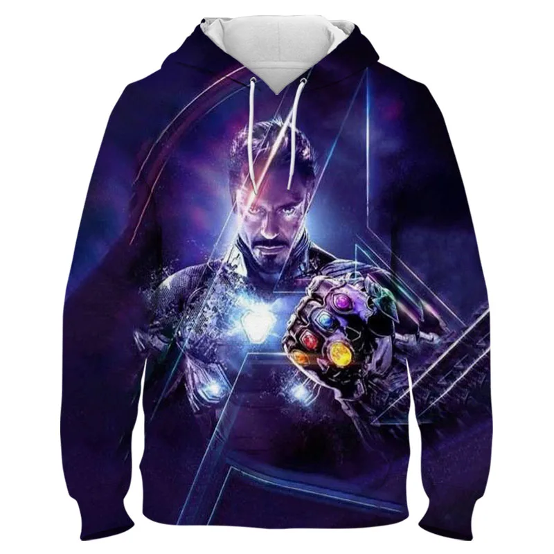 Толстовка с капюшоном из комиксов Marvel мстители Мужская/Женская/Детская