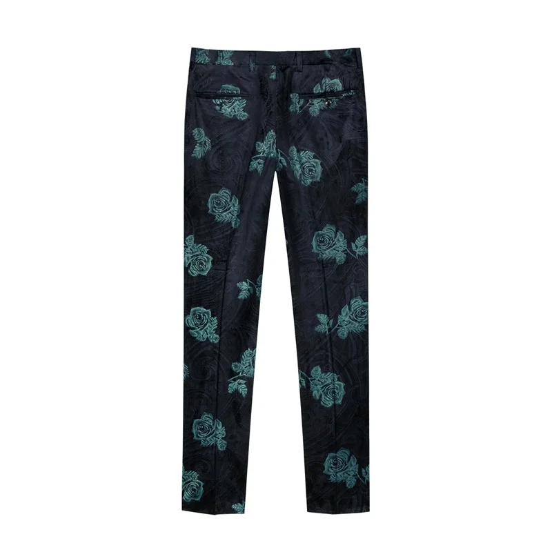 Мужские повседневные праздничные костюмы yunклос черные куртки синяя Роза 3