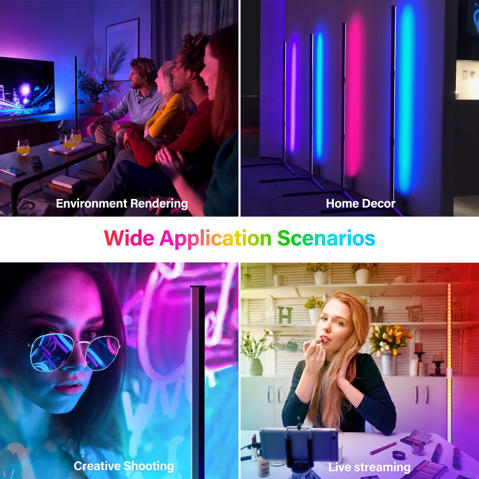 Современная светодиодсветодиодный напольная лампа RGB напольный светильник для