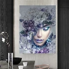 Полностью своими руками квадратный 5D алмазов картина фиолетовый цветок женские Алмазная мозаика вышивка с украшением в виде кристаллов алмаза Ирис шаблон девушки A1377