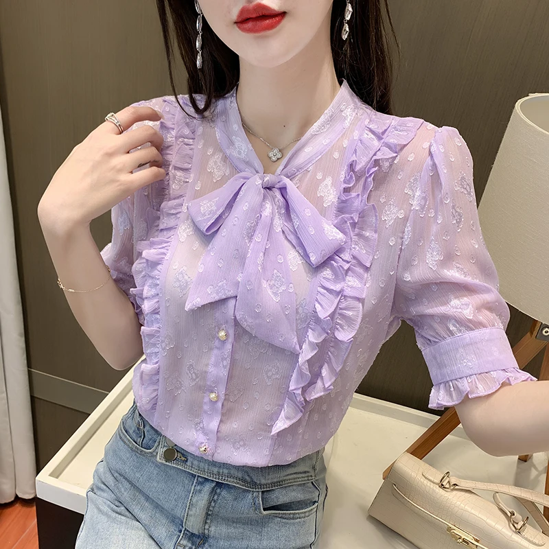 

В Корейском стиле модные женские туфли летние блузки с короткими рукавами и принтом рубашки для мальчиков офисные женские туфли Femininos Blusas т...