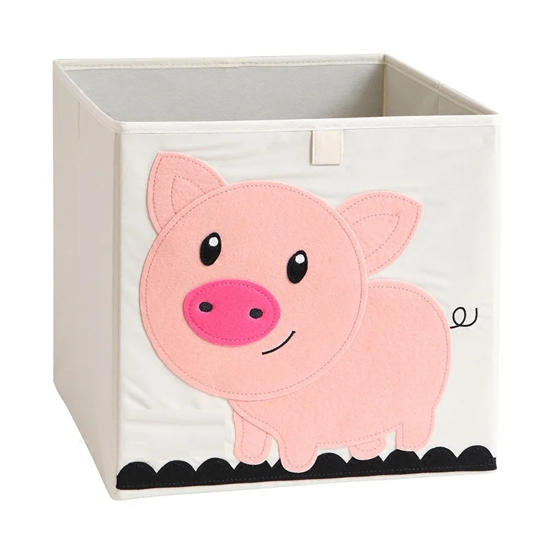 

3D Borduren Cartoon Dier Vouwen Grote Opbergdoos Voor Kid Speelgoed Sorteren Organizer Box Kleren Boek Thuis Opbergvak Organizer