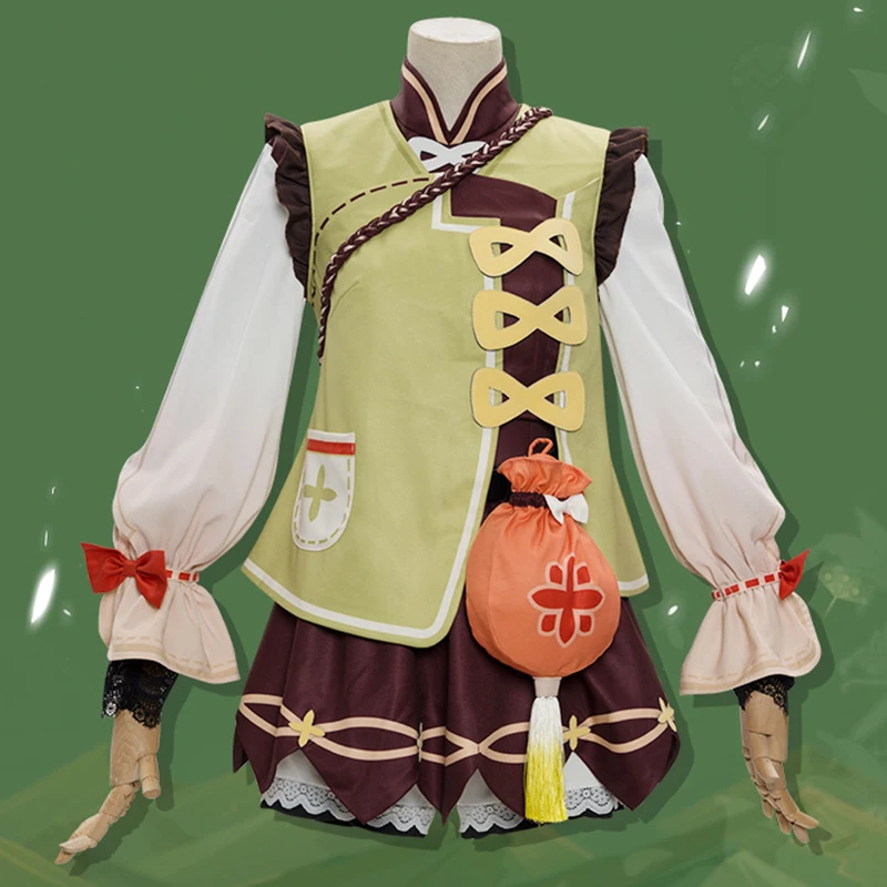 

Игровой костюм для косплея Genshin Impact, костюм Yaoyao для косплея, униформа, костюмы, платья, Аниме Комикс, повседневная одежда, новинка