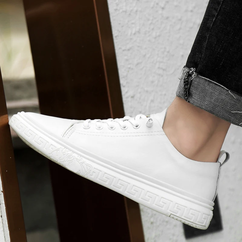 Men Shoes Spring Autumn Light genuine Leather oxfords Sneakers For Lace-Up Breathable Casual Walking Heren Schoenen | Обувь