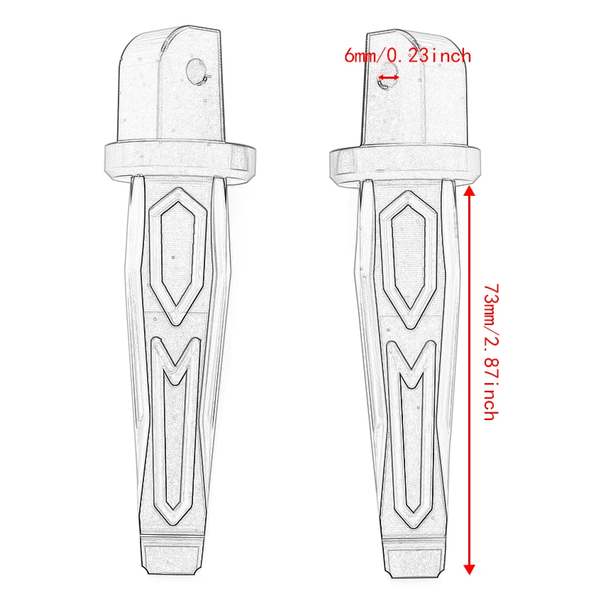 

Motorcycle Rear Footrest For Kymco AK550 AK 550 2017 2018 2019 2020 CNC aluminum high quality Spare parts