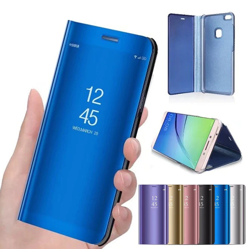 Mirror Smart View Case for Xiaomi Redmi 5 Plus 6A Note7 4X 6 Pro Flip Leather Stand For 9 Max3 F1 Mi 8 Lite Cover | Мобильные
