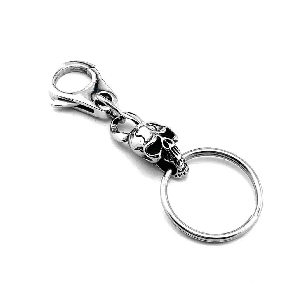 316L Stainless Steel Keychain Skull Car Key Holder Keyring D08K7 | Багаж и сумки