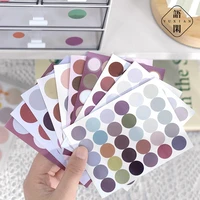 96 pcsset circle dot diy writeable stickers morandi color round dot stickers for journal planner scrapbooking