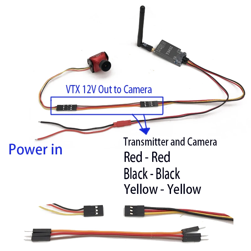Готовый к использованию FPV система 5 8G 600mW 48CH TS832 видео передатчик и CCD 800TVL 2 1 мм 16:9 OSD