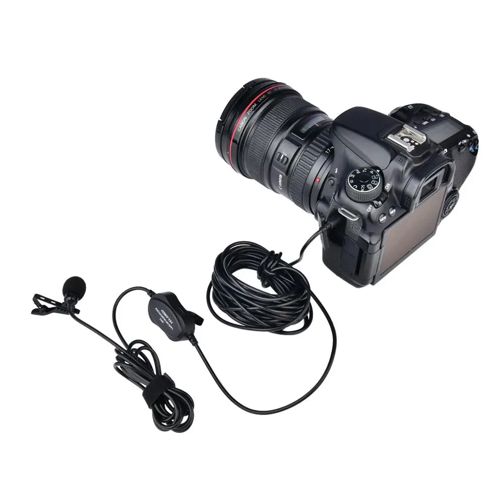 6.5M Omnidirectional Condenser Microphone Lavalier Lapel Clip-on Metal Mic 3.5mm Jack for SLR Camera Computer Smartphone | Электроника