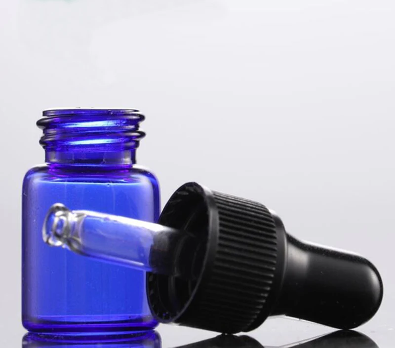 Hot Selling 1000pcs/lot 1ml 2ml 3ml 5ml blue Glass Dropper bottle Mini essential Oil with glass pipette In Stocks | Красота и