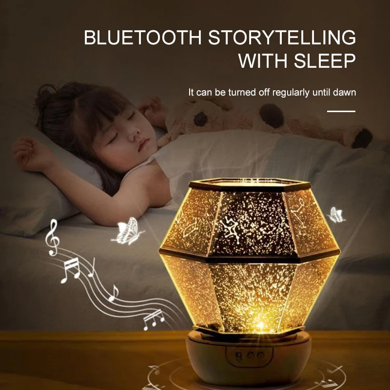 Светодиодный Ночной светильник умный на день рождения Рождество с вращающимся