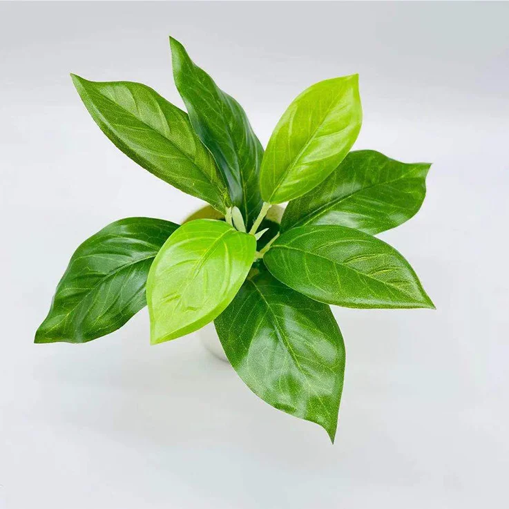 

Artificial Green Plant Potted Plant, 13cm,Small Green Leaf Bonsai Creative Home Desktop Decoration,Garden Small Plant Decoration