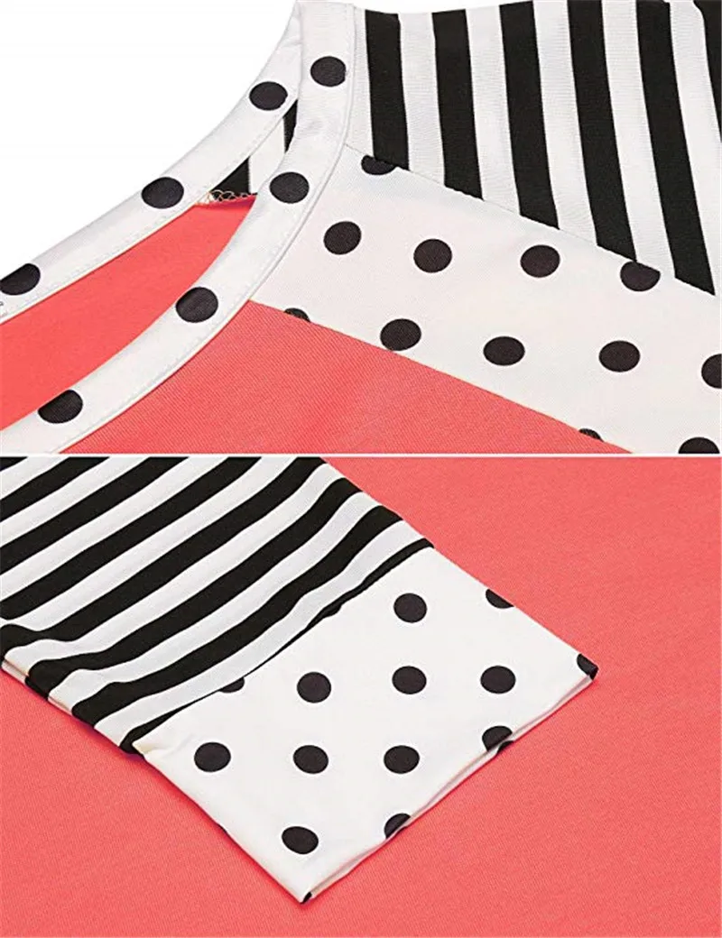 

Fashion Harajuku Women Shirts Plus Size Office Lady Shirt 2019 Autumn Tshirt Top Tee Striped Three Quarter O-Neck Casual Elegant