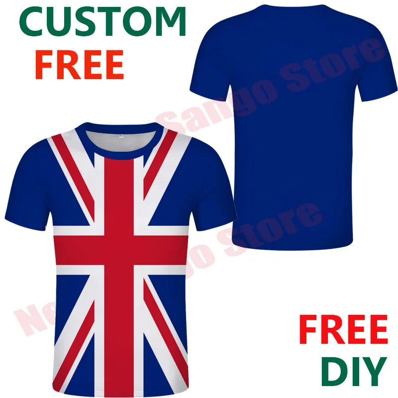

United Kingdom Men T shirt custom Britain Flag British Unisex T-shirt