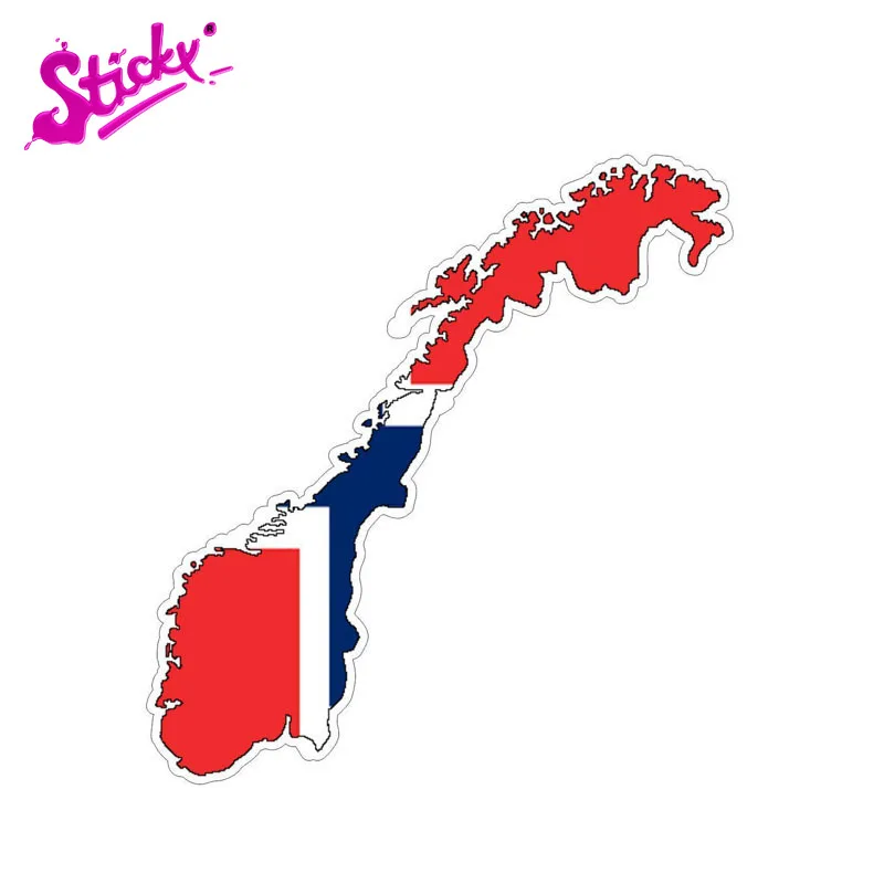 Клейкие аксессуары с флагом Норвегии наклейка для автомобиля карта шлем из ПВХ