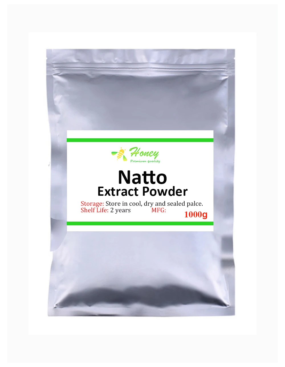 

100% Pure Natural Organic Natto Nattokinase Extract Powder