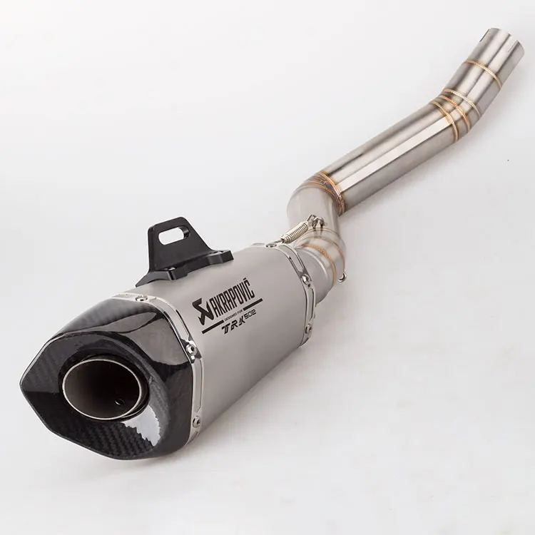 Akrapovic выхлопная труба мотоцикла из углеродного волокна Бенелли Akrapovic выхлопная средняя секция с DB killer для TRK502 ZX10 Z900