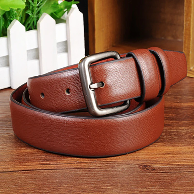 

2021 new men's belt pin buckle business casual belt youth fashion all-match trendy pants belt luxury atmosphere men leather belt