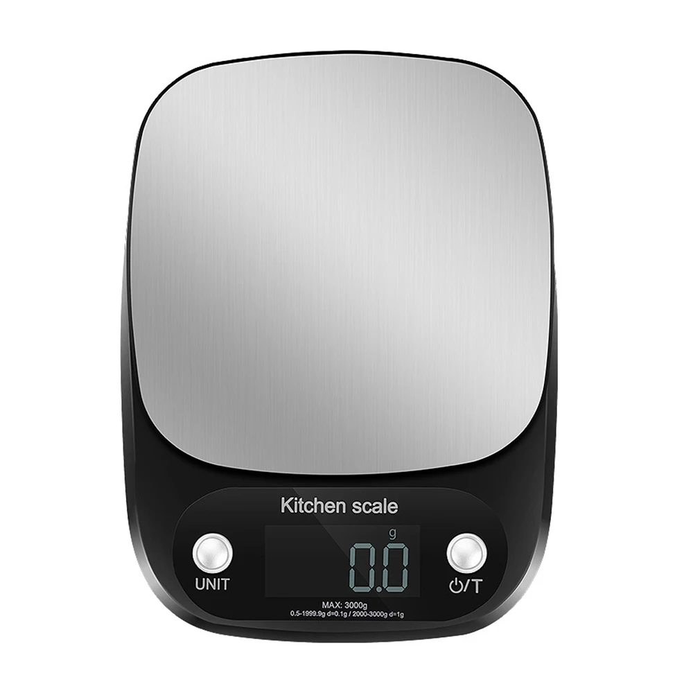 New 3kg/10kg/0.1g Portable Digital Kitchen Scale LCD Electronic Scales Food Stainless Steel Weighing Gadgets | Дом и сад