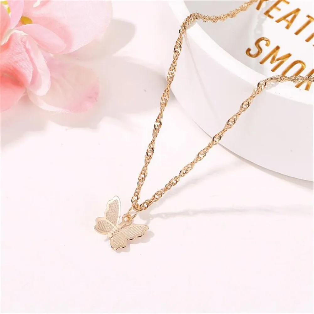 

Jewelry 2020 Jewelry Fresh Ins Butterfly Temperament Clavicle Chain Female Wild Necklace Chains Simple Korean Gift Wholesale