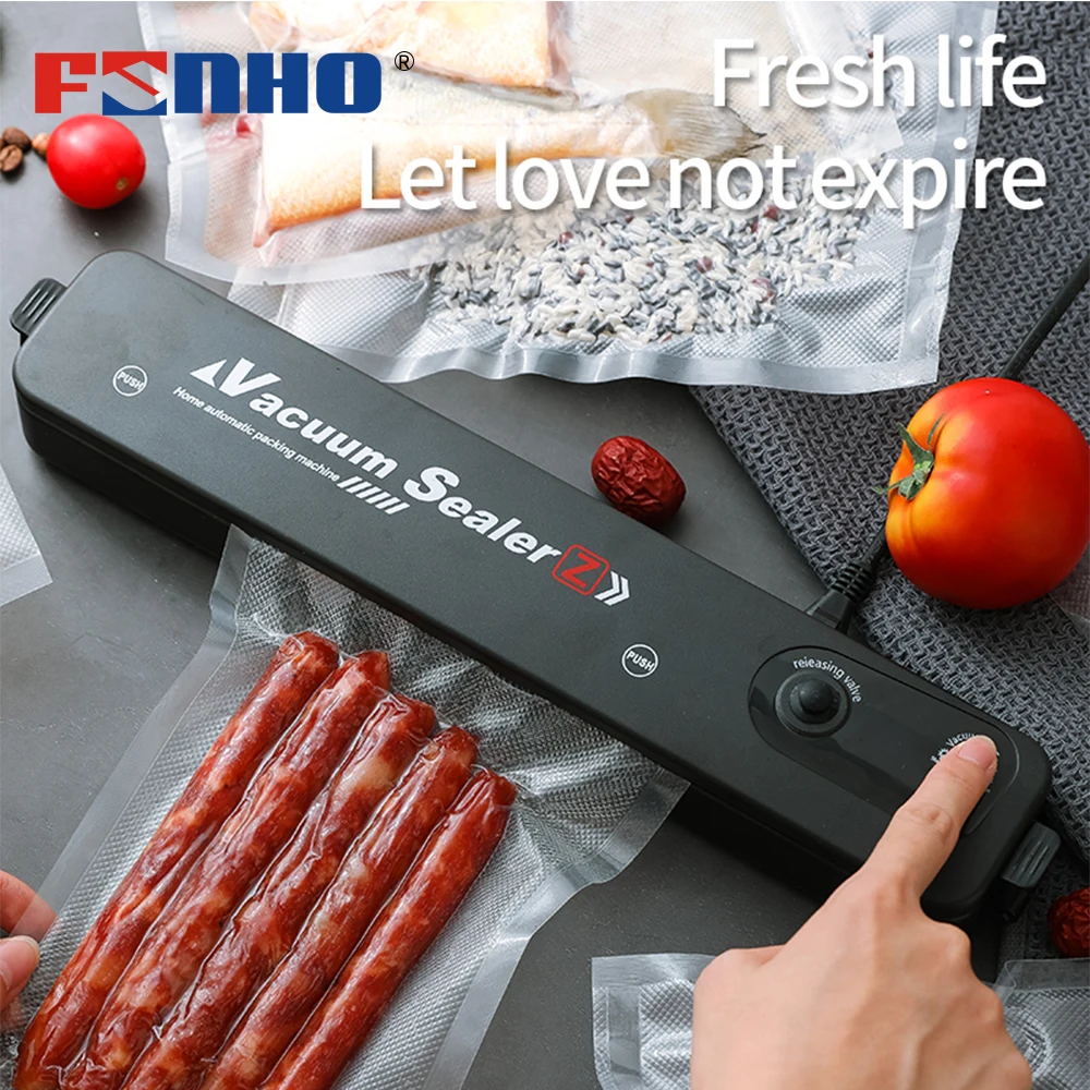 

FUNHO Electric Vacuum Sealer For Home Kitchen Automatic Packaging Machine Vacuum Food Sealing With Free Gift 10 bags 220V/110V
