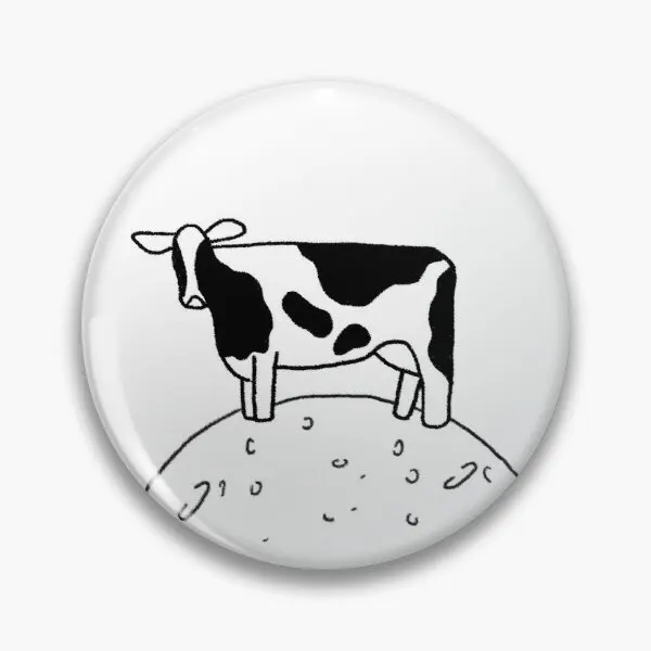 

Мягкая заколка-пуговица Moon Cow каракули на заказ, женская модная Милая брошь на воротник, заколка на лацкан, креативное забавное украшение дл...