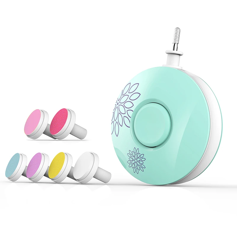 1 шт. красочные электрические сверла для ногтей буферная пилка 7 наконечников