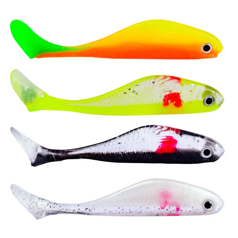 

10pcs Fishing Lure 8cm/5.3g Soft Lure Shad Worm Swimbait Silicone Bait isca Artificial wobblers for Fishing