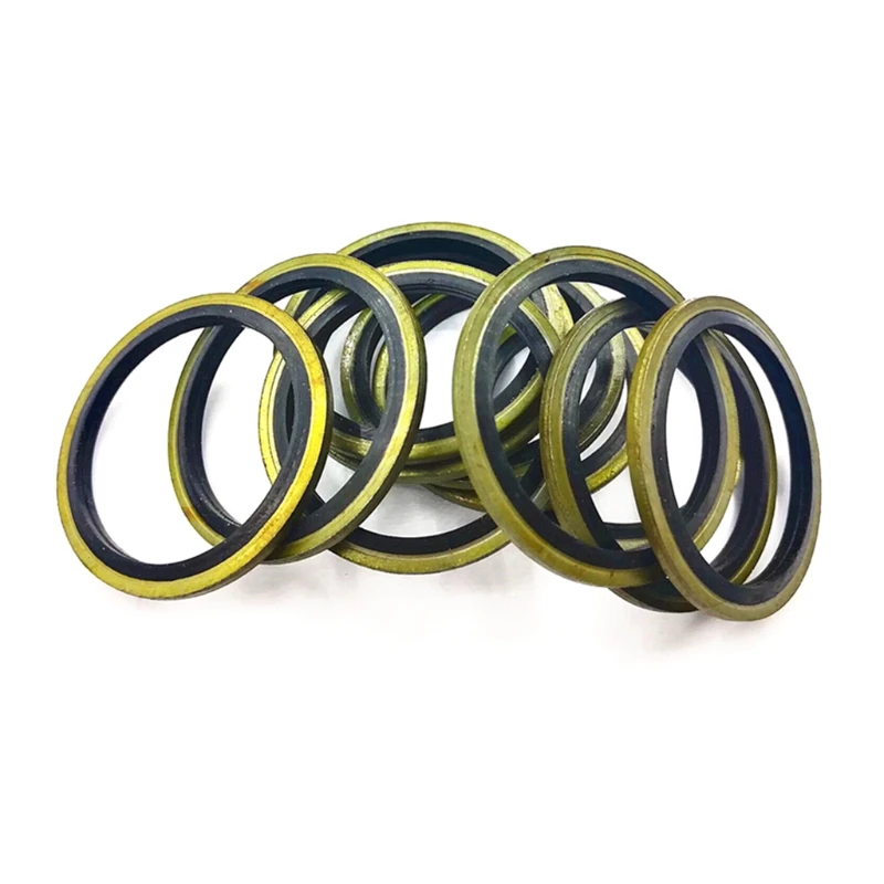 

240pcs Fit Combined Sealing RingHigh Press Hydraulic Rubber Oil Pipe Seal Gasket Kit Metal Drain Plug Gasket