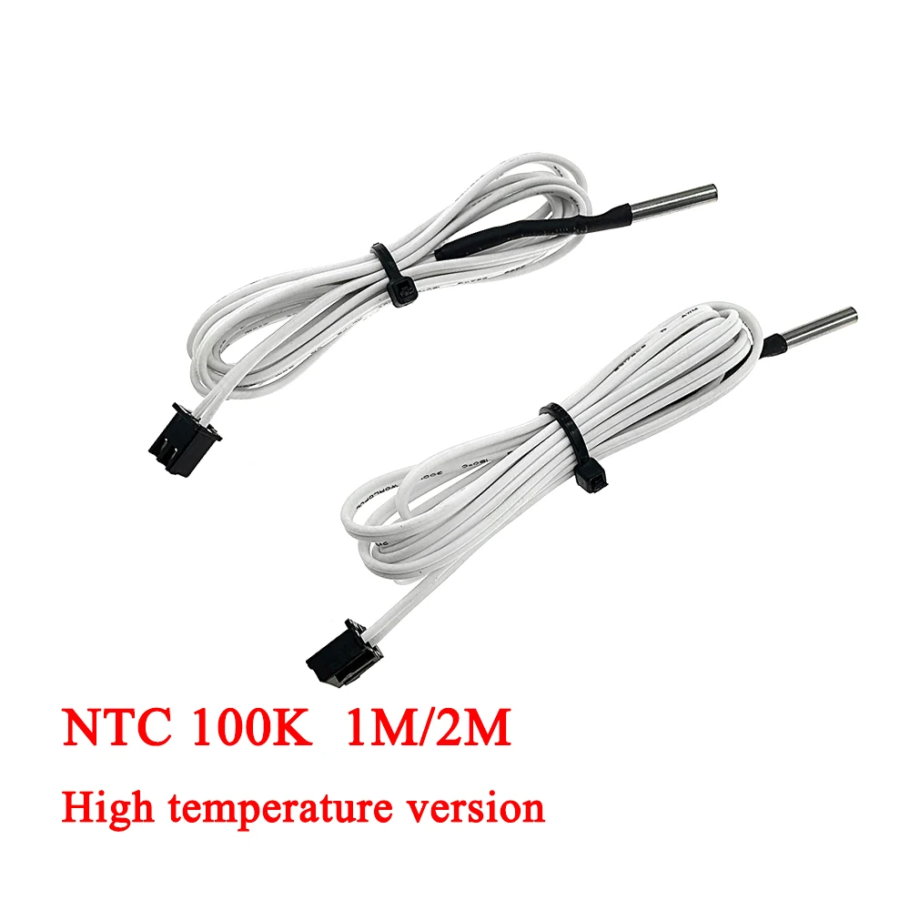 5 шт./лот 100K Ом NTC 1 м/2 м линия 3950 Термисторы датчики с кабелем 3D печать деталь
