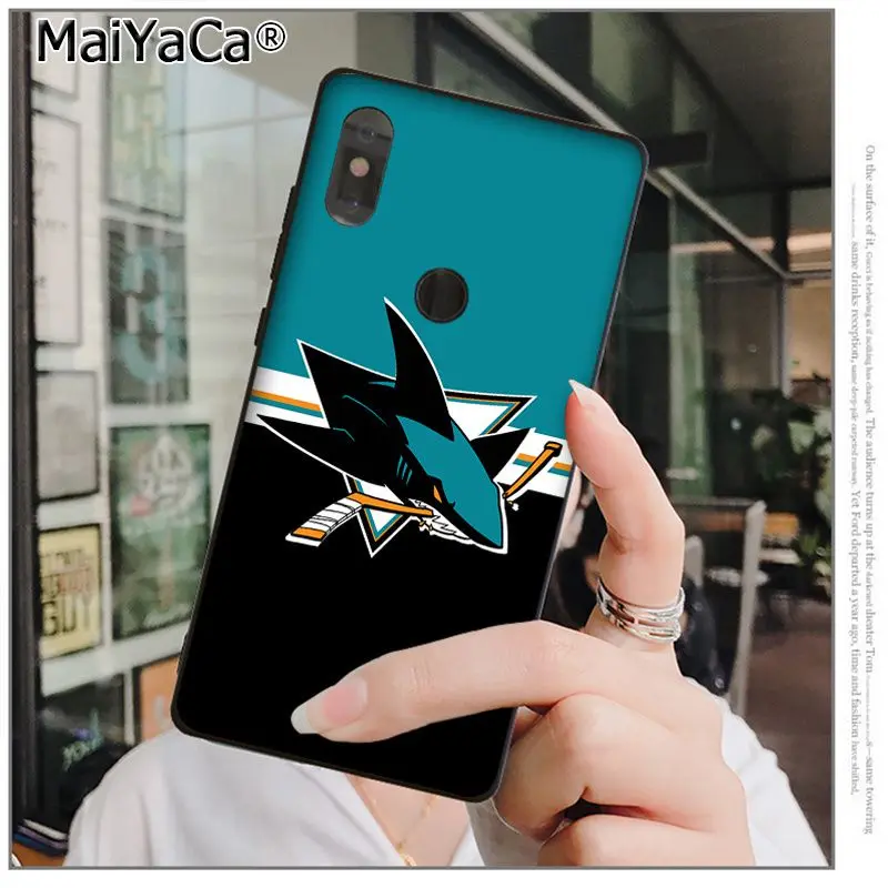 Чехол для телефона MaiYaCa San Jose Sharks высокого качества для xiaomi mi 6 8 se note2 3 mi x2 redmi 5 5plus note 4 5 5