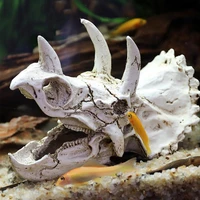 dinosaur skull decoration aquarium fish tank ornament halloween resin accessories model fossil crafts halloween skeleton de t2o2