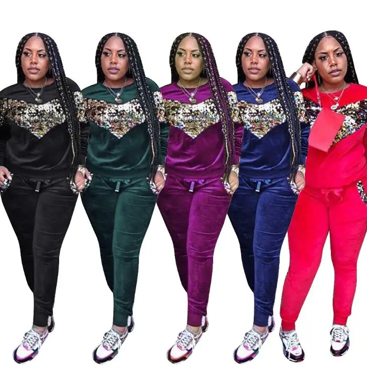 

Zoulv 2021 Women Two Piece Set Sportswear Female Sweatshirt Women Velvet Tracksuits Zippper Women Set Hooded Track Suit