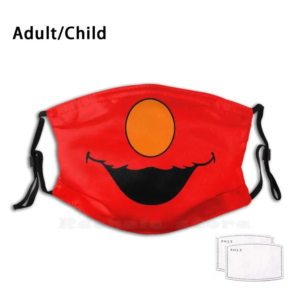 Elmo моющаяся маска с фильтром для защиты от пыли рта Triki Monster бисквит печенье Tv Geek