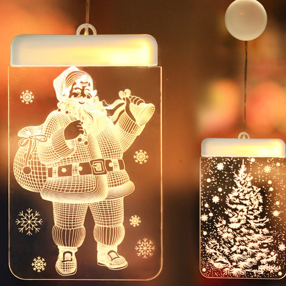 

Hanging Light Christmas Decor Lamp Xmas Tree Hanging Ornament Light Night Lamp Party Supplies for Home Bedroom without Batt