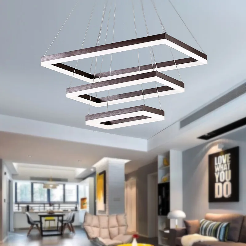 Светодиодный квадратный подвесной светильник для гостиная сидя номера лестница