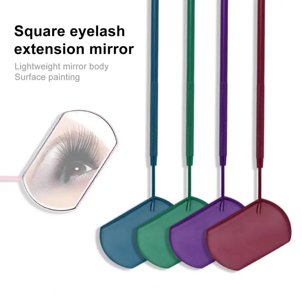 

Eyelash Checking Supplies User-friendly Portable Stainless Steel Spray-painted Eyelash Extension Control Mirror for Female