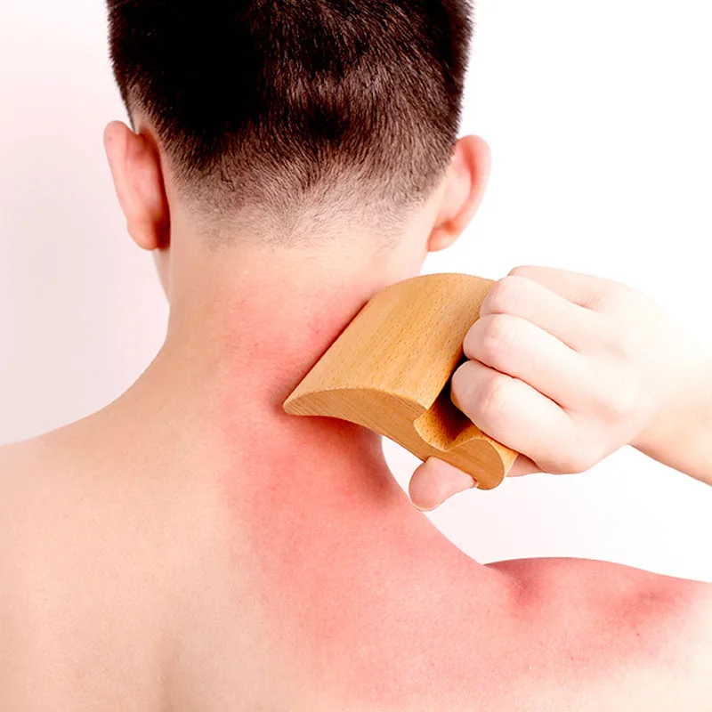 

Wood Gua Sha Therapy Board Neck Leg Body Meridian Scraping Lympatic Drainage Muscle Relaxing Guasha Massage Tool Wooden Massager